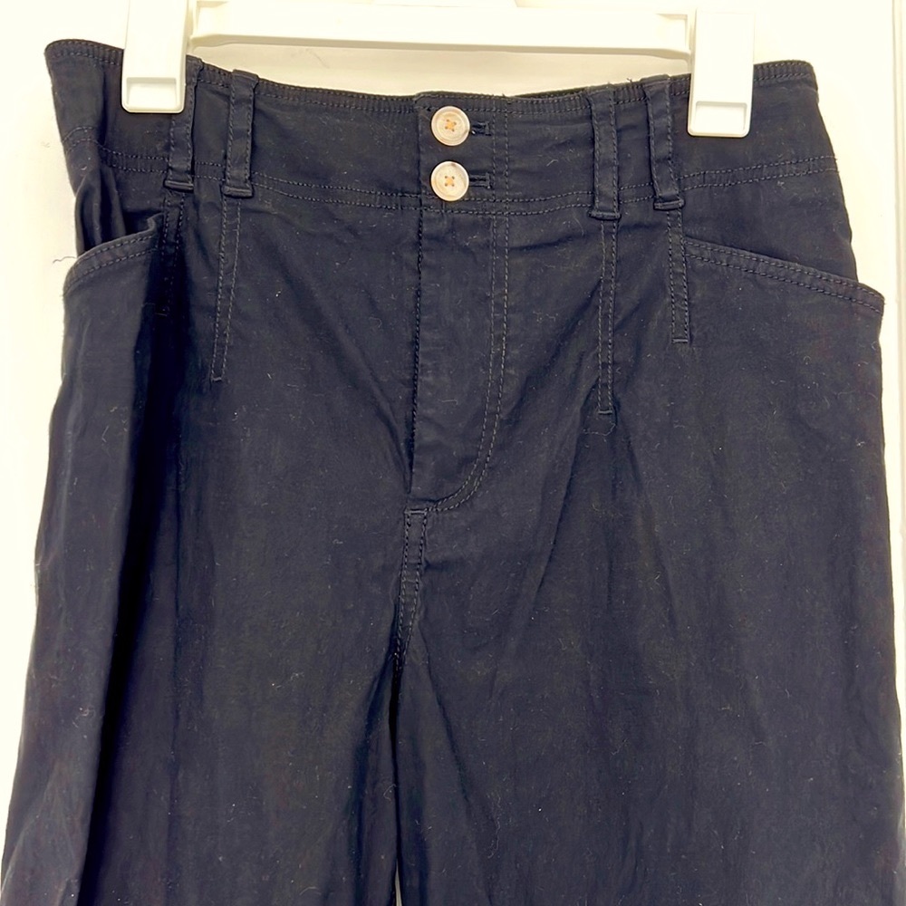 Anthropologie black wide leg pants